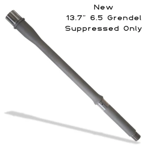 KAK 6.5 Grendel AR15 Barrel- 13.7", Mid Gas, 416R Stainless, Suppressed Use Only
