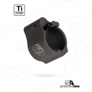 Superlative Arms Adjustable Titanium Gas Block, Set Screw Mount, Dark DLC Superlative Arms Adjustable Titanium Gas Block, Set Screw Mount, Dark DLC
