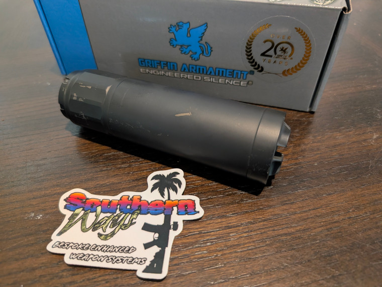 Griffin, OPTIMUS® 6 Suppressor - Utility Mount (HUB) - (LIGHT USE, COSMETIC BLEM)