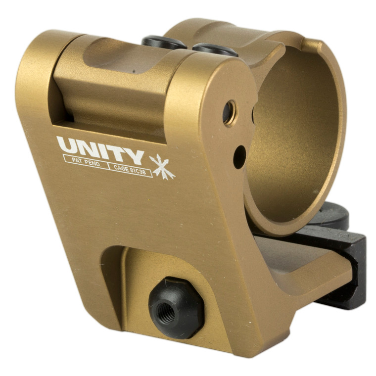 Unity Tactical, FAST, Magnifier Mount, 2.26" Optical Height, Compatible with Most 30mm Magnifiers, Anodized Finish, Flat Dark Earth