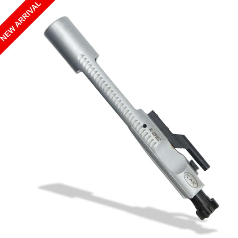 K-SPEC-S Enhanced AR15 BCG- 5.56/300 Blackout- TUX Chrome & Phosphate, Down Vent, C158 Single Ejector Bolt
