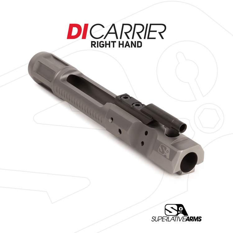 Direct Impingement / Bolt Carrier / AR-15 / Right Hand, Full-Auto, Grey DLC