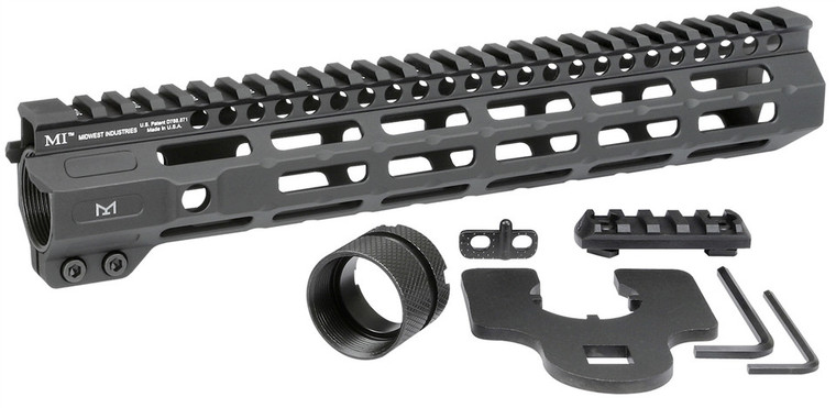 Midwest Industries Combat Rail One Piece Free Float Handguard, M-LOK™- 4.5", 6", 7", 8", 9.25", 9.5", 10.5" 11.5", 12.625", 13.375", 14", 15", 17"