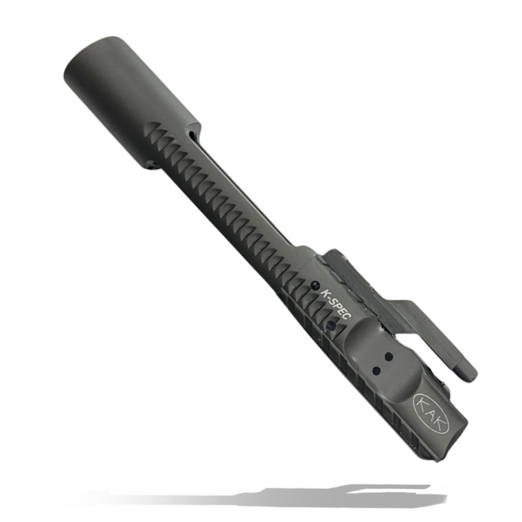 K-SPEC Enhanced AR15 Carrier- Side Vent, Sand Cuts, DLC Smoked Grey, Chrome Lined