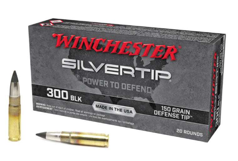 Winchester Ammunition, Silvertip, 300 Blackout, 150 Grain, Polymer Tip