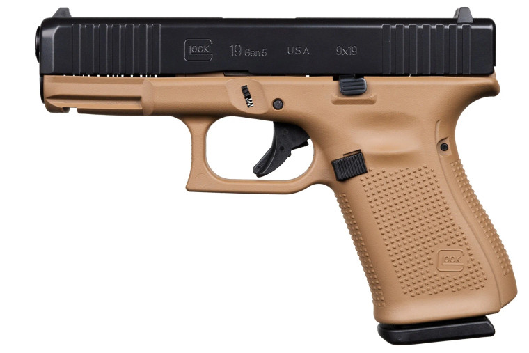 Glock 19 Gen5 9mm Dark Earth & Black