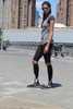 A601BL, Firm Support (20-30mmHg) Black Knee High Compression Socks, Front View