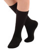 A1017BL, Light Support (8-15mmHg) Black Knee High Compression Socks, Front View