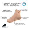 Mojo Compression Socks Plantar Fasciitis Open-Toe Compression Socks Beige