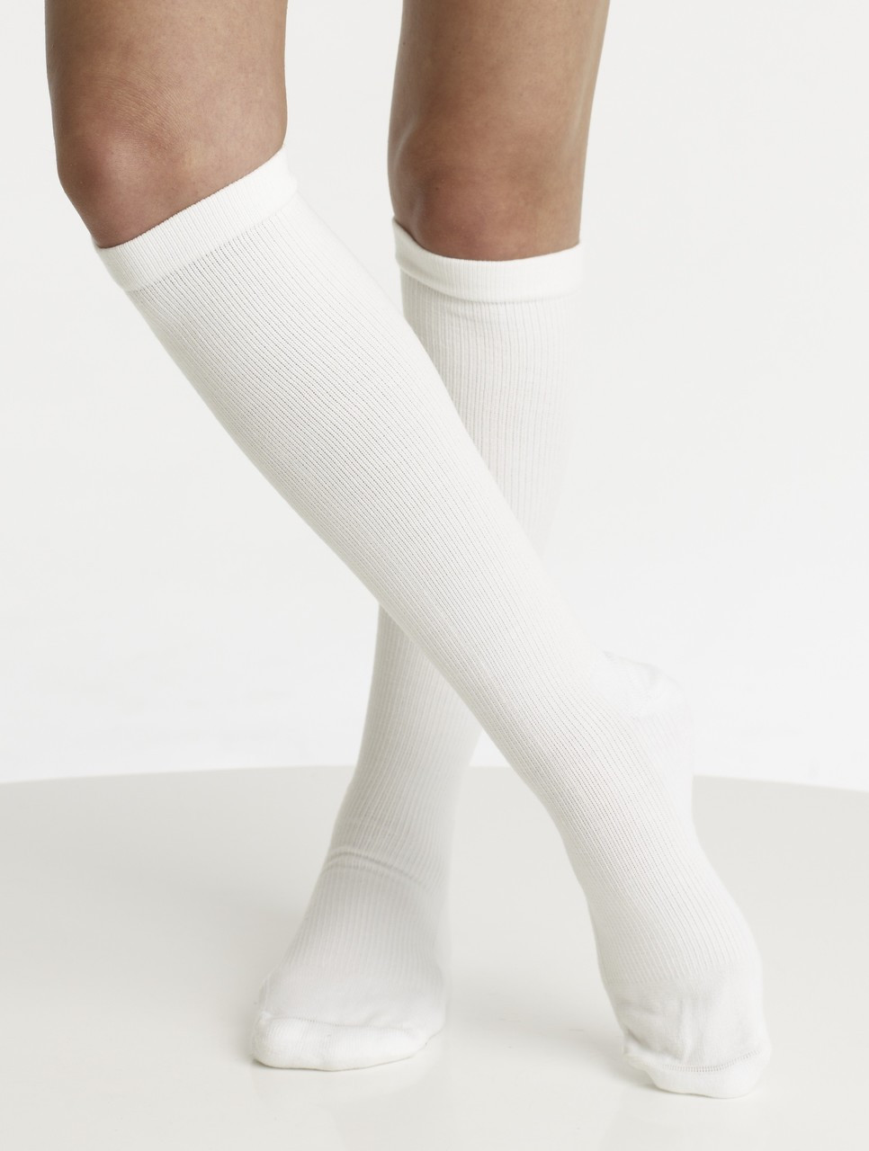 White knee socks