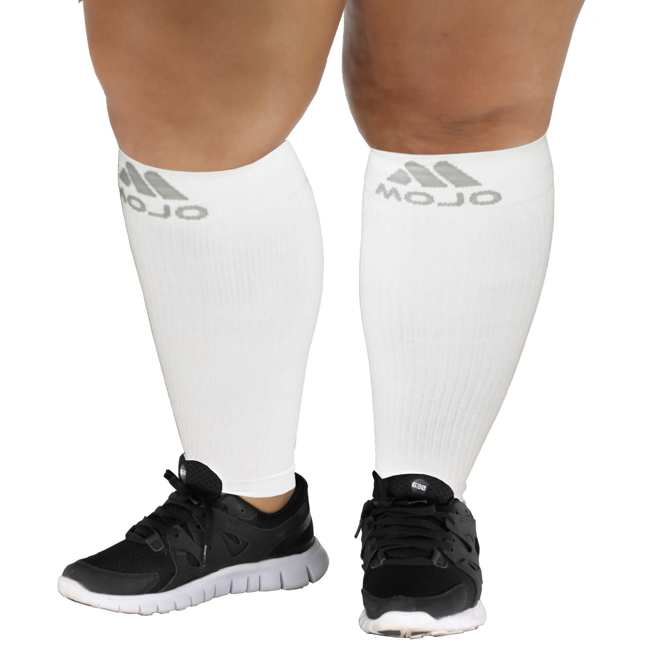 Mojo Plus Size Compression Calf Sleeves, Firm Support 20-30mmHg
