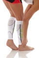 A607WH, Firm Support (20-30mmHg) White Knee High Compression Socks, Rear View