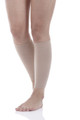 A712BE, Firm Support (20-30mmHg) Beige Knee High Compression Socks, Front View