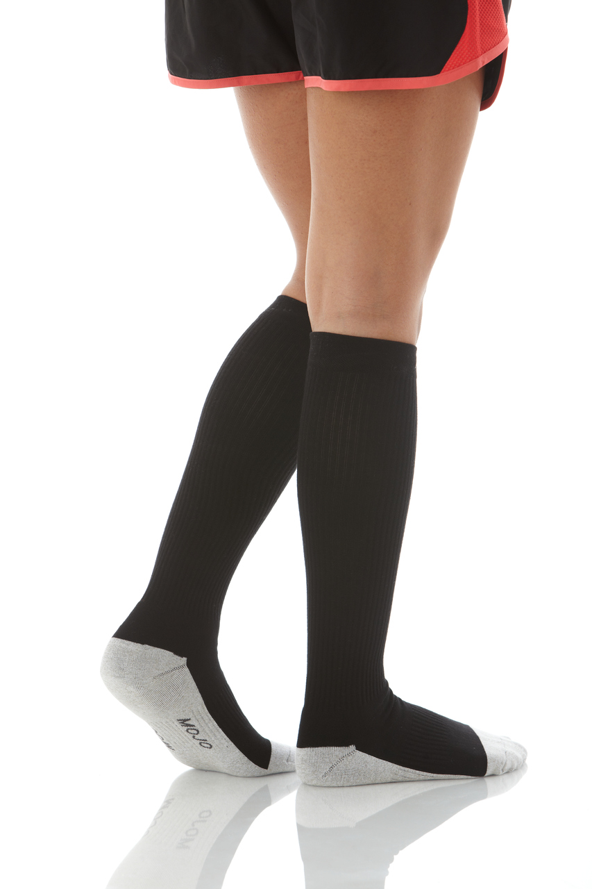 RUN+ Black with Lime Reflective compression socks 20-30mmHg – Compression  Socks Canada