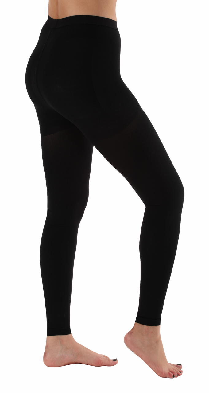 black fleece tights