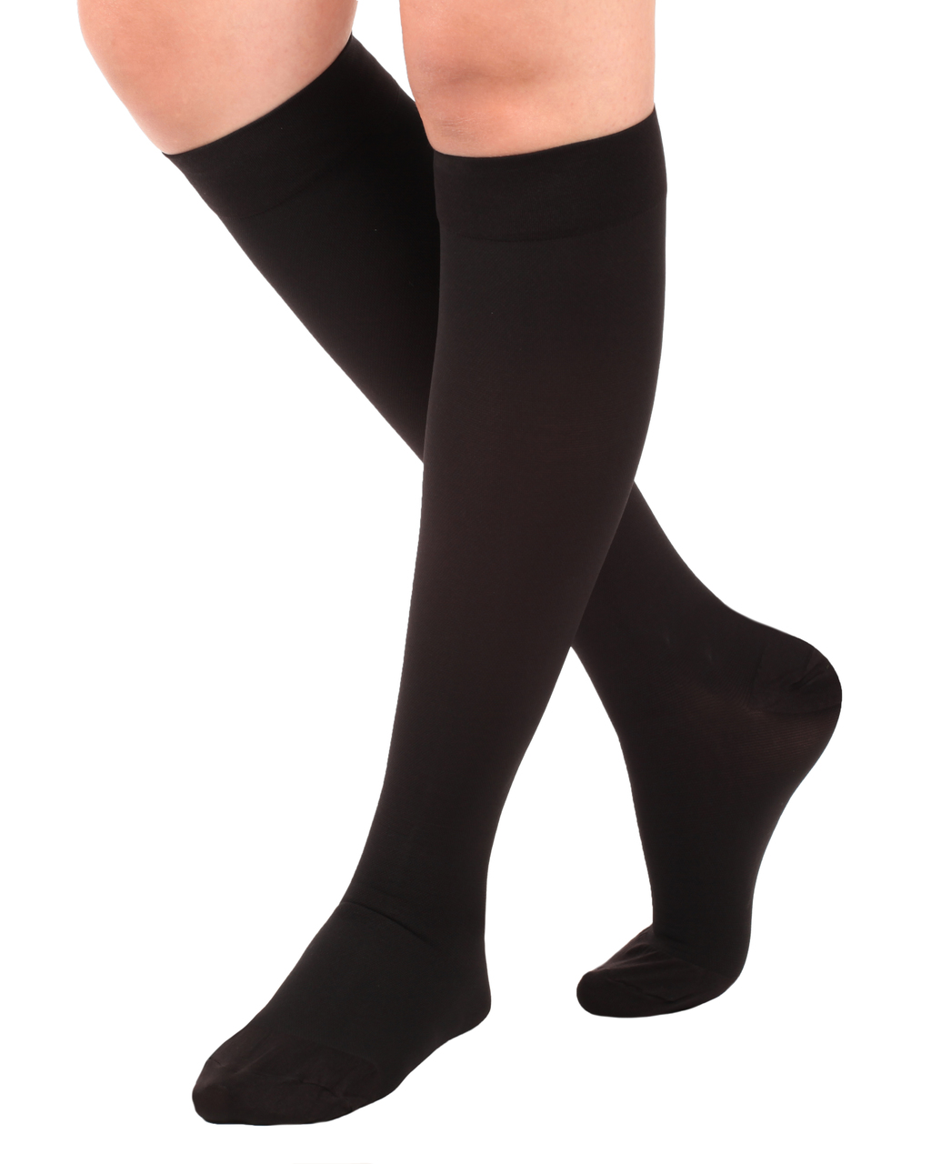 A201 - Mojo Opaque Compression Knee High Socks Closed Toe