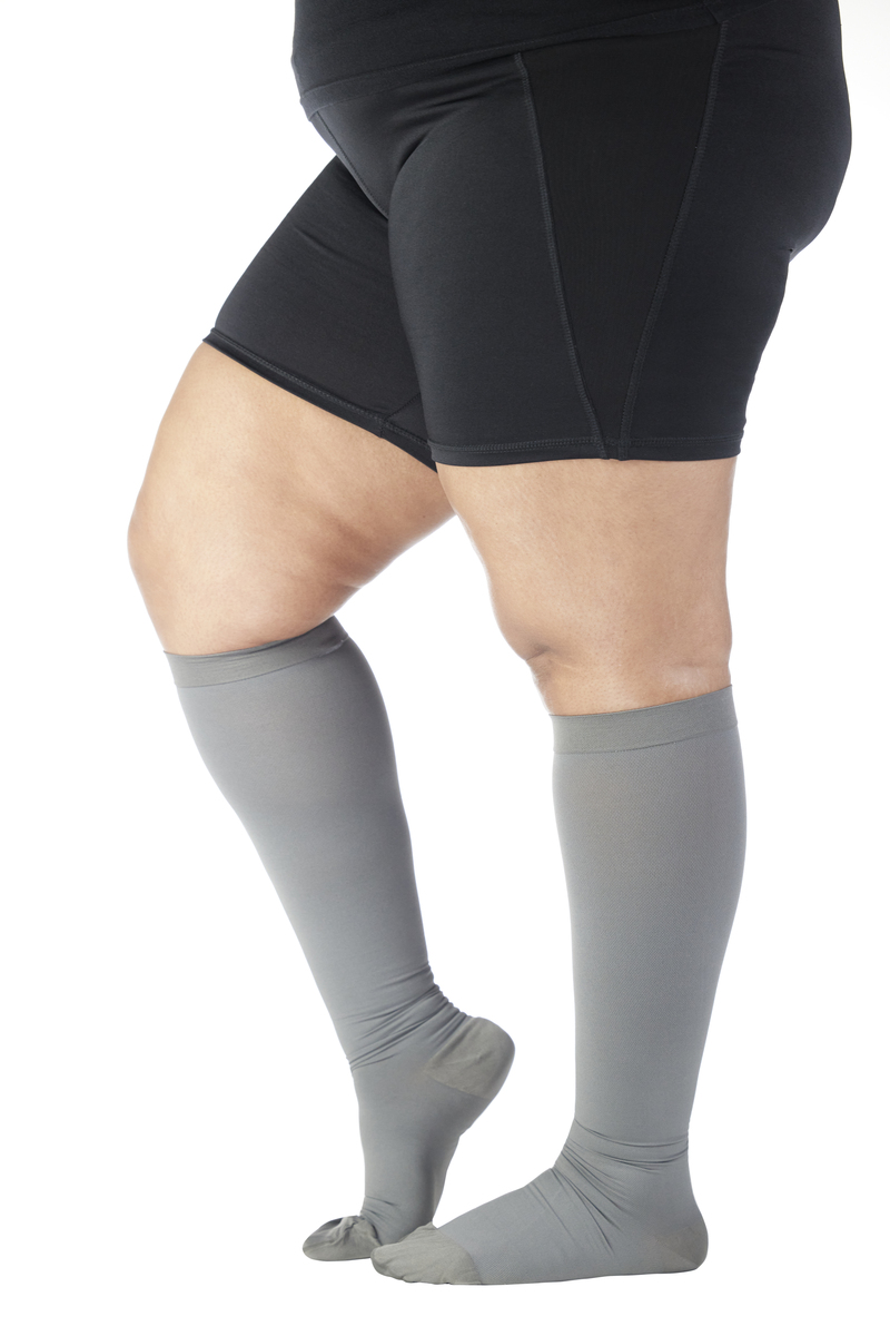 6XL Mojo Opaque Compression Socks Extra X-Wide Calf 20-30mmHg Knee