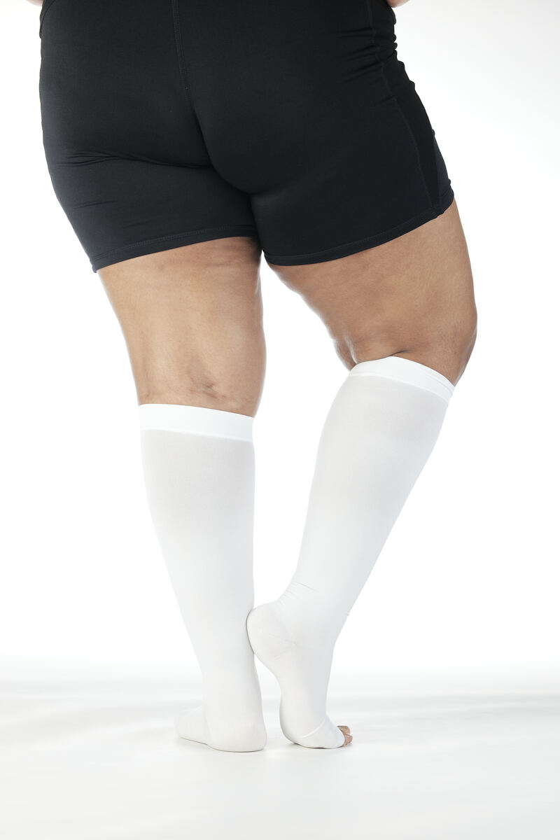 6XL Mojo Opaque Compression Socks Extra X-Wide Calf 20-30mmHg Knee