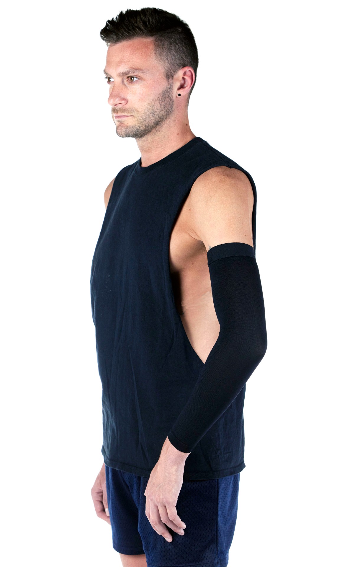  MGANG Lymphedema Compression Arm Sleeve For Women Men,  Opaque, 15-20 mmHg Compression Full Arm Support