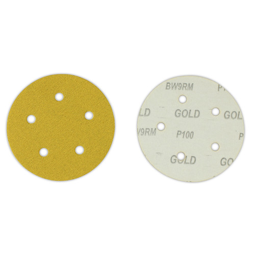 5 inch 5 hole hook and loop sanding disc