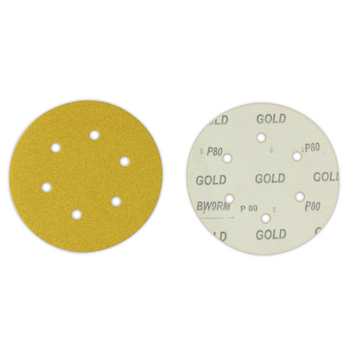6 inch 6 hole hook and loop sanding disc