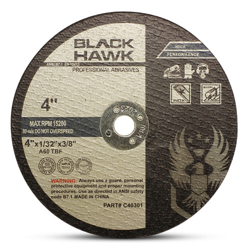 4" x 1/32" x 3/8" Cutting Disc Type 1