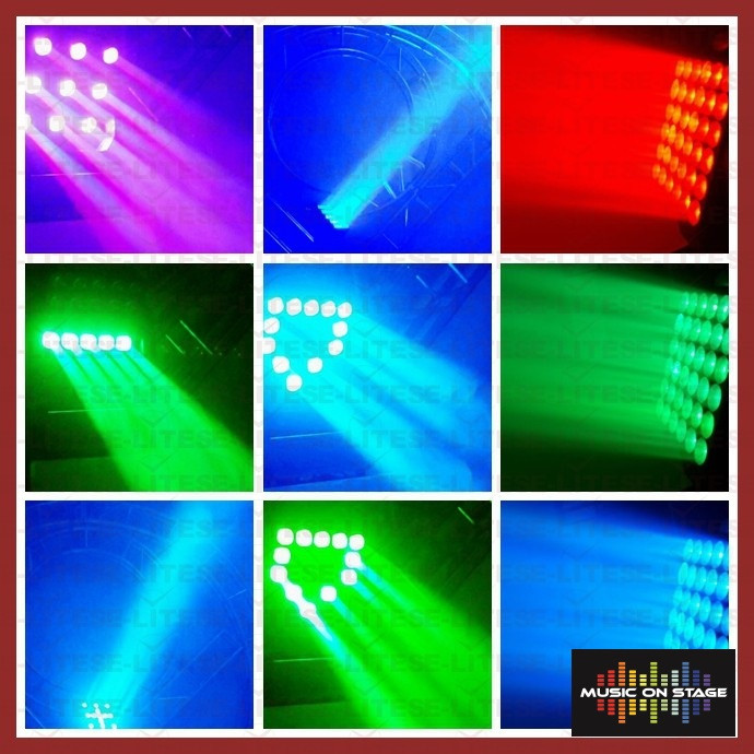 Crane RGBW 4in1 cree LED 5x5 15W Matrix beam moving head ...