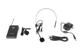UHF 2 Lapel 2 Headset Mics Dual Channel LED PRO WIRELESS Microphone System U88A