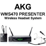 AKG WMS470 Wireless Presenter Set Headworn + Lapel WMS-470