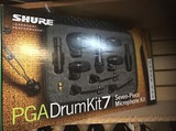 SHURE PGADRUMKIT7 SEVEN PIECE PROFESSIONAL DRUM MICROPHONE KIT