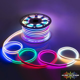 Pro-Line LED NEON 240V Flexible RGB LED Neon Light Strip IP65 Multi Colour Changing 120LEDsm LED Rope Light Outdoor, 100 Meters, Remote Controlled