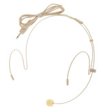 MOS Headset Microphone Beige Double Earhook 3.5mm Transmitter