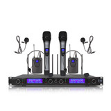 XTUGA EW240 4 Channel Wireless Microphone System UHF