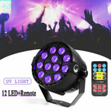 MOS Black Knight 12 LED Black Light UV Par Stage Lighting DMX DJ Remote