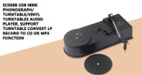 MOS WIMI EC008B TURNTABLE PLAYER WITH BUILT-IN SPEAKER VINYL LP TAPE TO MP3 WAV CONVERTER