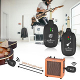 MOS UHF Guitar Wireless System Transmitter Receiver Built-in Rechargeable Lithium Battery Max.
