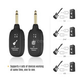 MOS UHF Guitar Wireless System Transmitter Receiver Built-in Rechargeable Lithium Battery Max.