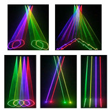 MOS T-REX Laser Light 460mW 4 Len 4 Beam RGBY Coloured Stage Lighting DJ DMX 