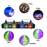 MOS T-REX Laser Light 460mW 4 Len 4 Beam RGBY Coloured Stage Lighting DJ DMX 