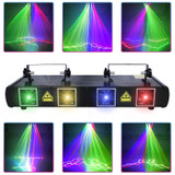 MOS T-REX Laser Light 460mW 4 Len 4 Beam RGBY Coloured Stage Lighting DJ DMX 