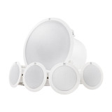 Electro-Voice EVID-C44 Ceiling Mount Speaker System, Includes 4x EVID-C2.1 Ceiling Mount Satellite Speaker and EVID-40C Ceiling Mount Subwoofer, White