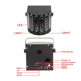 Samurai Dual Sword  LED Light 9 colors RGBW / 180 MW Laser 