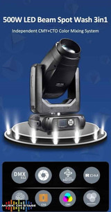 LuminaFlex 500 Watts LED Profile Light , 3-in-1 Super Versatile features (Beam, Spot, Wash), Color mixing capabilities (CTO and CMY)