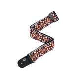 D'Addario Eco Comfort Woven Guitar Strap - Red & Orange