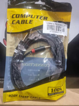 Computer Cable 3.5mm jack to Dual 6.35mm jack (6.5mm) 