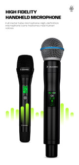 X-DUOMIC  2 Microphone Handheld True Diversity 200 meters anti-howling FBX wireless KTV microphone