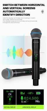 X-DUOMIC  2 Microphone Handheld True Diversity 200 meters anti-howling FBX wireless KTV microphone