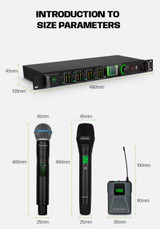X-DUOMIC  2 Microphone Handheld True Diversity 200 meters anti-howling FBX wireless KTV microphone