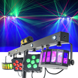 Hire - CR Mix Party Bar Pro (Derby + LED Par + UV/Strobe + RG Laser w/ Wireless Controller)