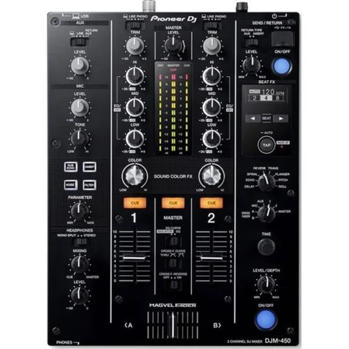 Pioneer DJM-450 2-channel DJ mixer with rekordbox dj DVS support